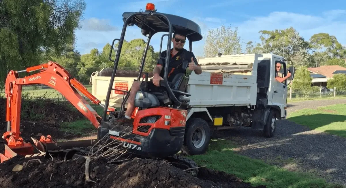 Luke on a Toowoomba job, ready to help